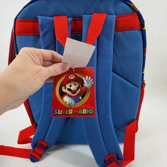 NWT Nintendo Super Mario Backpack Lunch Bag Pencil Case Set Character School - Picture 9 of 16